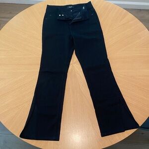 Oat New York Women's Black High Rise Slit Boot Jeans